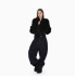 Bestseller Short Faux Fox Fur Coat, Black Stand Collar Structured Shoulder Jacket