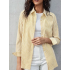 Women's Summer Long Sleeve Shirt, Elegant Commuter Blouse with Lace Spliced Flared Cuffs, Luxury High-End Style Women's Summer Long Sleeve Shirt, Elegant Commuter Blouse with Lace Spliced Flared Cuffs, Luxury High-End Style
