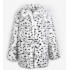 Oversized Leopard Print Faux Fur Long Toka Coat Women Thick Warm Plush Outwear
