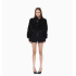 Bestseller Short Faux Fox Fur Coat, Black Stand Collar Structured Shoulder Jacket