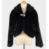 Short Rhinestone Button Faux Rabbit Fur Coat Women Slim Luxury Commuter Winter Jacket