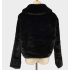 Short Rhinestone Button Faux Rabbit Fur Coat Women Slim Luxury Commuter Winter Jacket