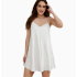 Plus Size Ice Silk Cami Short Sleep Dress, Solid Loungewear for Women