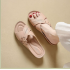 Large Size Wedge Heel Mom Sandals with Stitching Detail