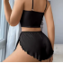 Ribbed Cami Shorts Pajama Set Women, Sexy Outdoor Loungewear Two Piece Suit